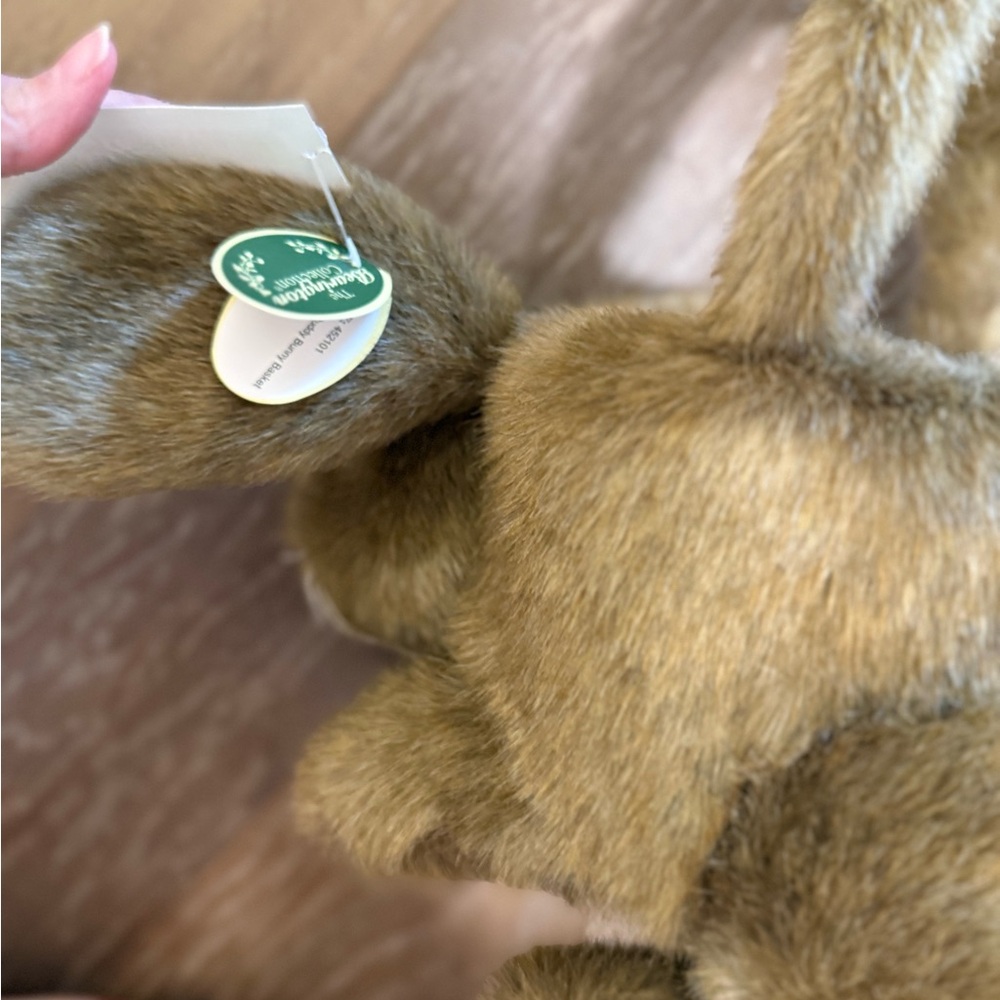 Bearington Brown Bunny Easter Plush Basket - Picture 4 of 8
